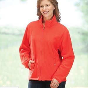 LADIES FLEECE JACKET w/POCKETS Coral Med FINAL $$